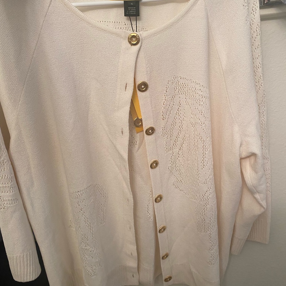 Brand new St John cardigan. Beautiful print with tags still attached